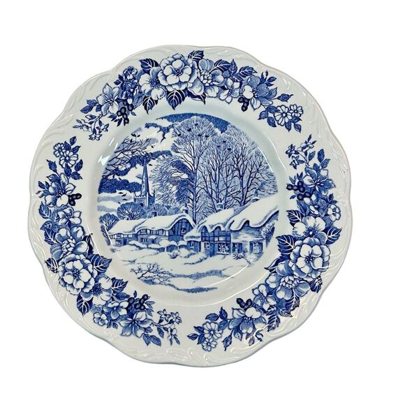 vintage J&G Meakin Stratford on Avon Plate Blue White The Bells Of Holy Trinity - Picture 4 of 5